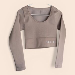 Offline by Aerie Tan Crop Top Size L